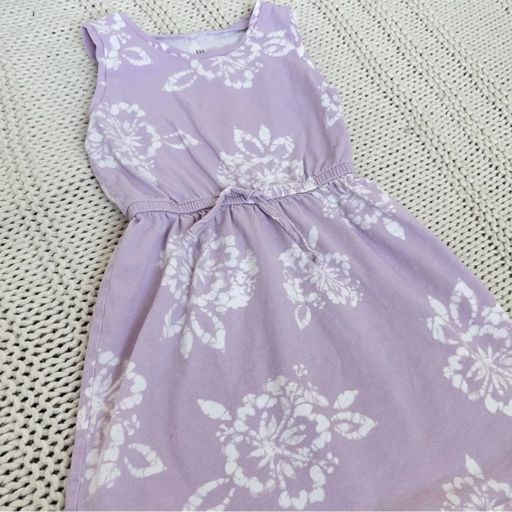 Gap Girl's Purple Sleeveless Flower Sundress for Casual Days Size Small